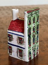 Vintage De Delftse Pauw polychrome miniature canal house Dutch hand painted VTG picture