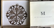 Metropolitan Museum of Art 2002 silver snowflake Christmas Ornament picture