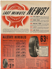 1939 Sears Catalog Ad 4 Pages ALLSTATE HERCULES COMPANION 4 6 PLY BUS TRUCK picture