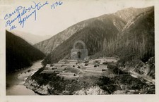 C.C.C. Camp Bungalow 1936 HQ ID Idaho RPPC Photo Postcard COPY picture