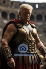 PRESIDENT DONALD TRUMP AS A ROMAN GLADIATOR AI 4X6 PHOTO POSTCARD picture