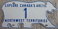 Northwest Territories 1986-2011 LOW NUMBER License Plate MINT # 1 picture