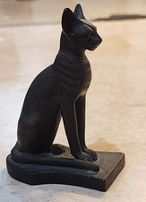 Vintage MMA Metropolitan Museum Art Egyptian Bastet Cat Bronze Statue Figurine picture