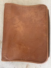 True Vintage Ringfolio  National antique Leather secretary Business Binder USA picture