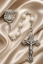 5mm Genuine Mother of Pearl Rosary with Deluxe Gift Box picture