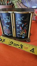 Vintage French Jaz Alarm Clock Enamel Painted Chinosary Working  picture