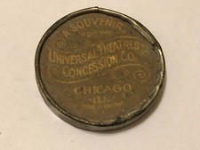 OLD UNIVERSAL THEATRES CONCESSION CO. CHICAGO SOUVENIR MINIATURE POCKET MIRROR picture
