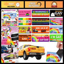 12 Pcs Funny Rainbow Car Magnets - Bumper Stickers, Prank Gifts, Stylish Decor picture