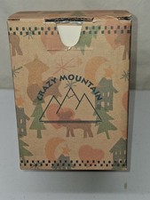 Vintage Crazy Mountain Light Up The Christmas Spirit Stoneware Ceramic Tart Warm picture