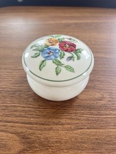 Partylite Porcelain Hinged Keepsake Box. Retro Vintage Style picture