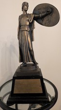 Vintage 1965 Equitable Life Assurance Chairmans Trophy Bronze Statue Protection picture