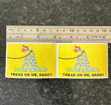 2 ANTI-REPUBLICAN “TREAD ON ME” VINYL STICKERS - Snake w/ Ball Gag picture