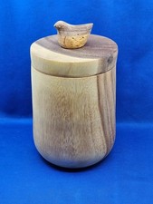 Anthropologie Terrain Solid Wood Forest Friends Jar Canister Bird 7