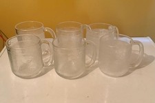 LITTALA Finnish Krouvi 50 CL Beer Mug, Set of 6 ~ CLEAR TEXTURED GLASS picture