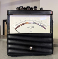 Vintage Weston AC Ammeter Model 904 Industrial Electrical Meter Display Decor picture
