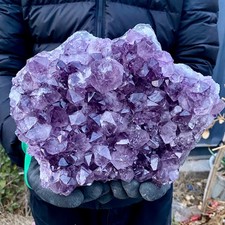8.3LB Natural amethyst block quartz cluster mineral specimen therapeutic spirit picture