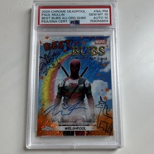 Topps 2025 Deadpool Chrome Paul Mullin Auto Best Bubs Orange /10 PSA 10 POP 1 picture