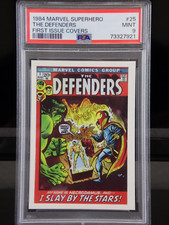 1984 MARVEL FIRST ISSUE COVERS CARD THE DEFENDERS #25 HULK | PSA 9 MINT LOW POP picture