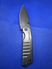 SCHRADE SCH304M GRAY STAINLESS STEEL MANUAL DROP POINT FOLDING POCKET KNIFE picture