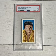 1962 ABC ColorStars #4 Elvis Presley PSA 5 EX King Of Rock and Roll Trading Card picture