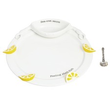 Mud Pie White Ceramic Seafood Platter With Dip picture