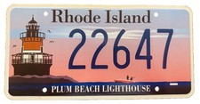 Rhode Island License Plate - Plum Beach Lighthouse picture