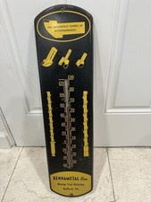 Vintage KENNAMETAL MINING TOOLS Painted Tin Thermometer Original Rare Bedford Pa picture