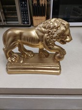 1930's Large Chalkware Lion. 8x10. Has Been Repainted. picture