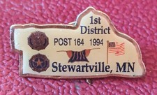 Stewartville, Minnesota American Legion Post 164 - 1994 1st District Lapel Pin picture