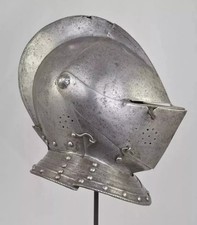 Medieval Close Helmet Battle Ready 14 Gauge Bassinet Knight Armor Helmet Christm picture