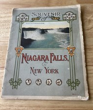 Antique 1921 Niagara Falls NY Curt Teich Souvenir View Book Art Nouveau Cover picture