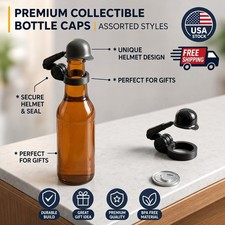 Novelty Beer Bottle Stopper Reusable Helmet Shaped Cap Cover Bar Gift picture