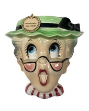 Vtg Enesco The Busy Biddy Wall Pocket 50s Grandma Old Lady Japan Napco Lefton 1 picture
