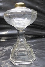 Large Octagon Font EAPG Oil Kerosene Lamp {697} picture