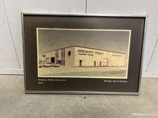 Vintage Original Gregory Poole Equipment CAT Dealer Building 1977 Framed Picture picture
