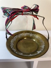 Vintage Deco Brass Filigree Basket picture