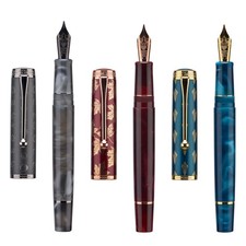 Hongdian N8S Acrylic Fountain Pen EF/F/M//Nib Writing Pen, Gray, Green, Red picture