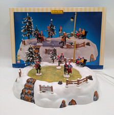 LEMAX High Meadow Skating Pond Animated Christmas Village Table Accent Holiday picture