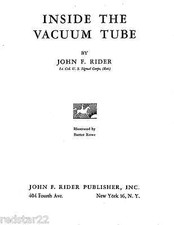 John F. Rider, Inside the Vacuum Tube