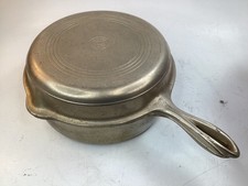 Wagner Ware #1402 double skillet nickel plated vintage Sydney “O” picture