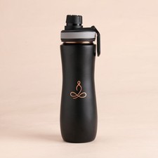 Isha Life Copper Water Bottle With Sipper Ayurveda Health Benefits Black 700 ml picture