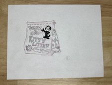 Vintage Felix The Cat Original Concept Drawing Cat Litter Artist Dan Danglo picture