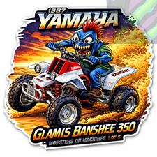 1987 Yamaha Banshee 350 9x9cm Durable Die-Cut Vinyl Sticker 1 of 5 picture
