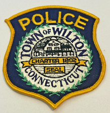 Vintage Wilton Connecticut Police Cloth Patch Unused picture