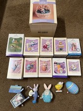 Hallmark Keepsake Easter Bunny Ornament Lot 1993-1999 Lot of 16, Rare Lot picture