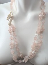 Vtg Finely Carved Chinese Dragon Head Rose Quartz Bead Necklace picture