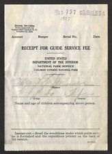 1937 Carlsbad Caverns National Park Receipt for Guide Services picture