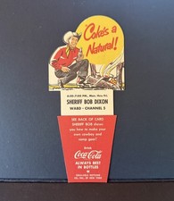 Vintage 1950's Coca-Cola SHERIFF BOB DIXON Jackknife Coke Carton Insert Stuffer picture