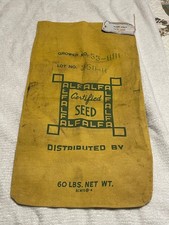 California Certified Seed Alfalfa Green letters and Graphic Seed Bag 60 Pounds picture