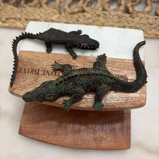 LOT OF 2 - Vintage 1960s-70s “jiggler”Alligator/Crocodile Toy Figurines - Rubber picture